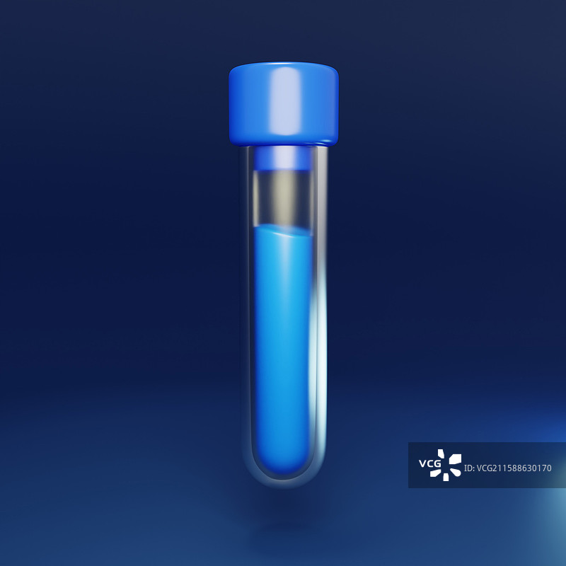 医疗试验实验检测仪器玻璃管3D图片素材