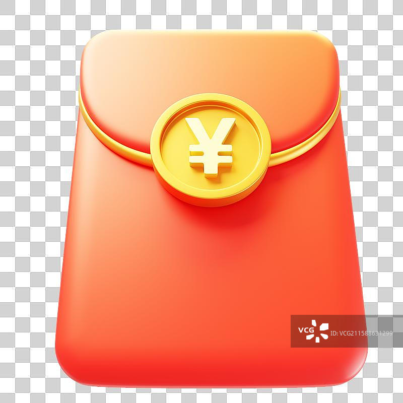 免抠中国风红包利是封新年喜庆3D图片素材
