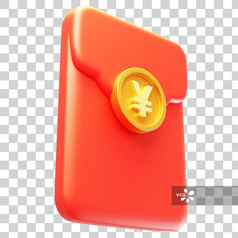 免抠中国风红包利是封新年喜庆3D图片素材