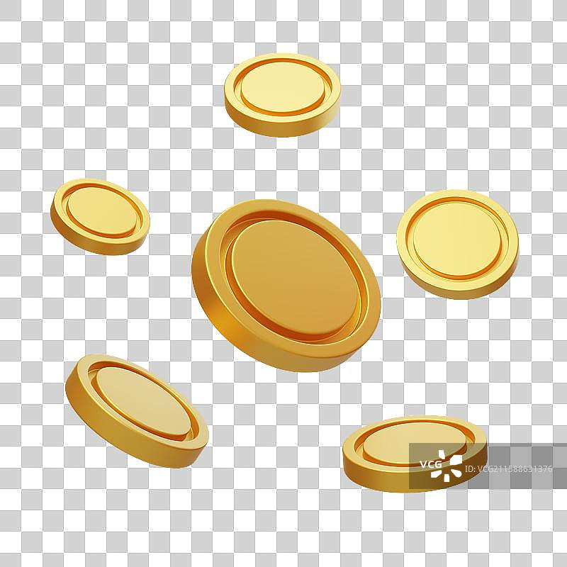 免抠金币活动奖励现金积分兑换3D图片素材