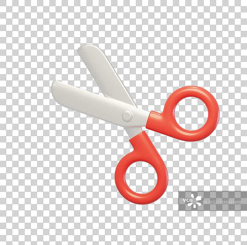 免抠剪刀文具工具实用美发理发3D图片素材