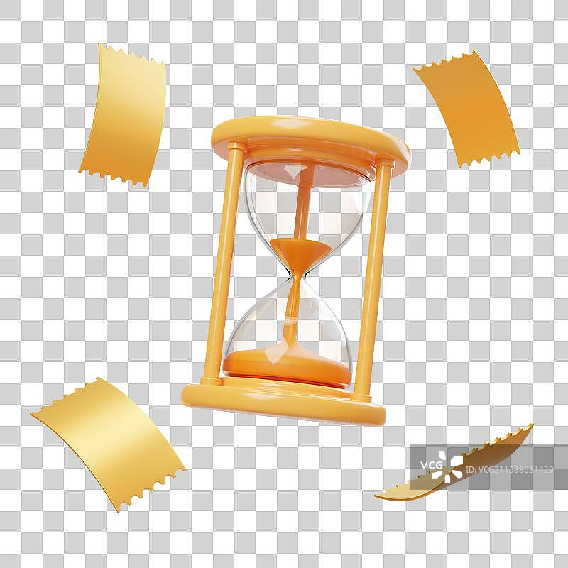 免抠时间倒计时时光沙漏优惠券3D图片素材