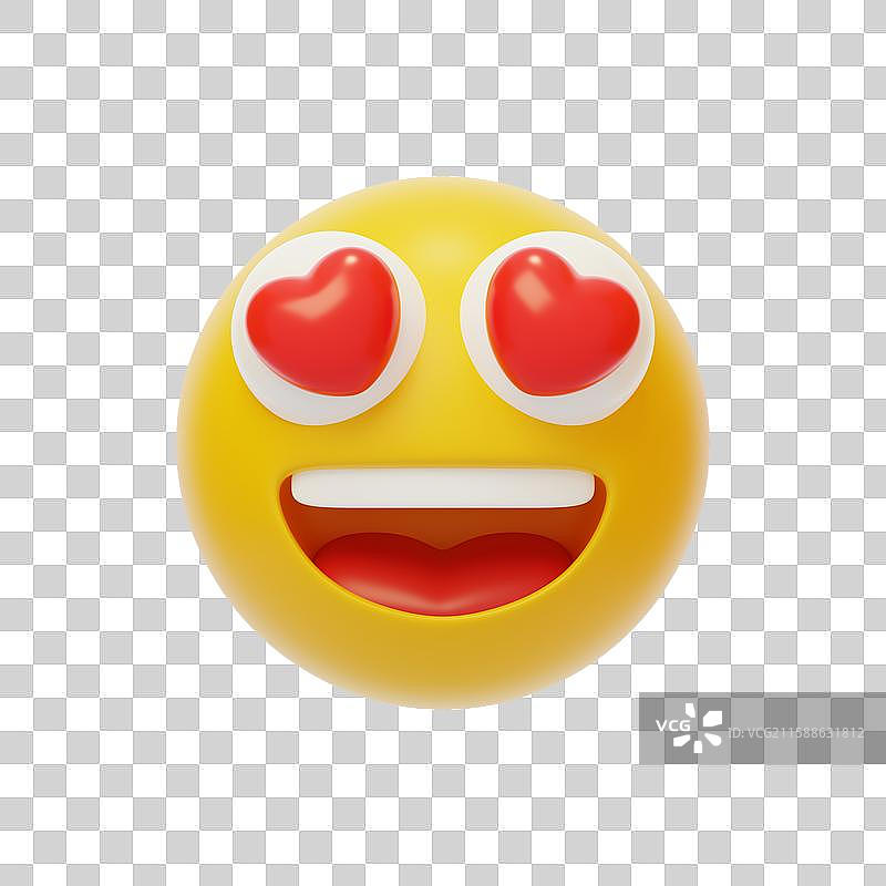 免抠喜欢表情包社交情绪反应3D图片素材