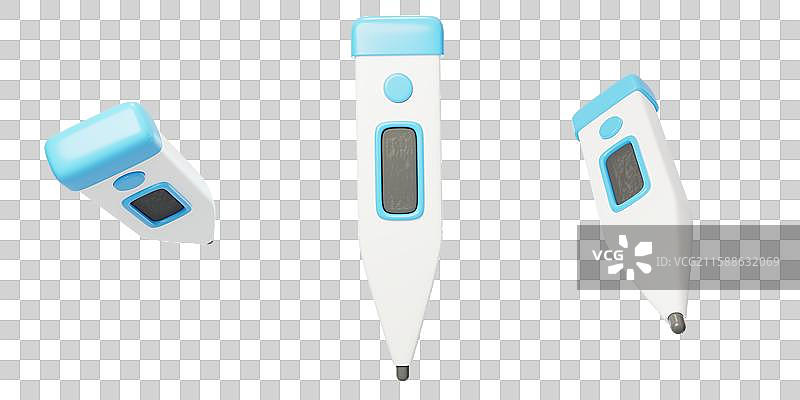 免抠体温监测医疗工具健康体温计3D图片素材