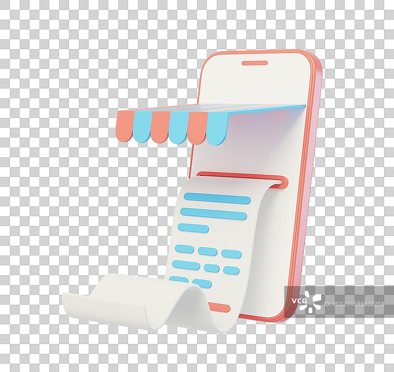 免抠移动支付手机电商购物订单3D图片素材