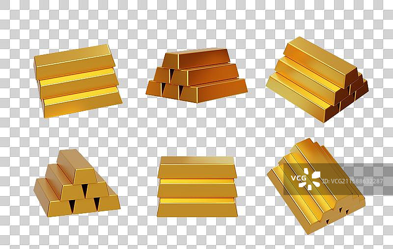 免抠金融投资稀有金属财富金条3D图片素材