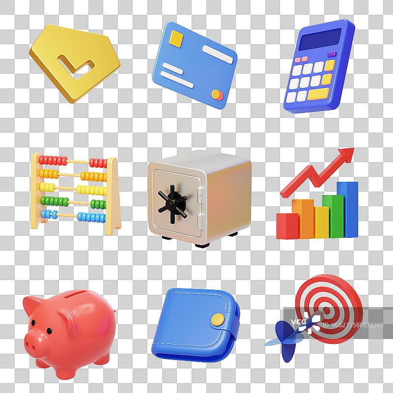 免抠金融证券交易投资财富收益3D图片素材