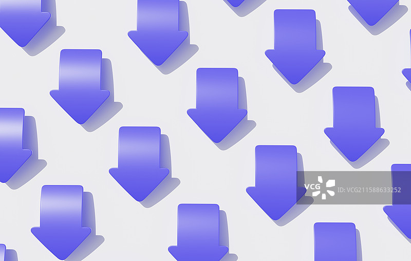 箭头向下下跌低价折扣降价3D图片素材