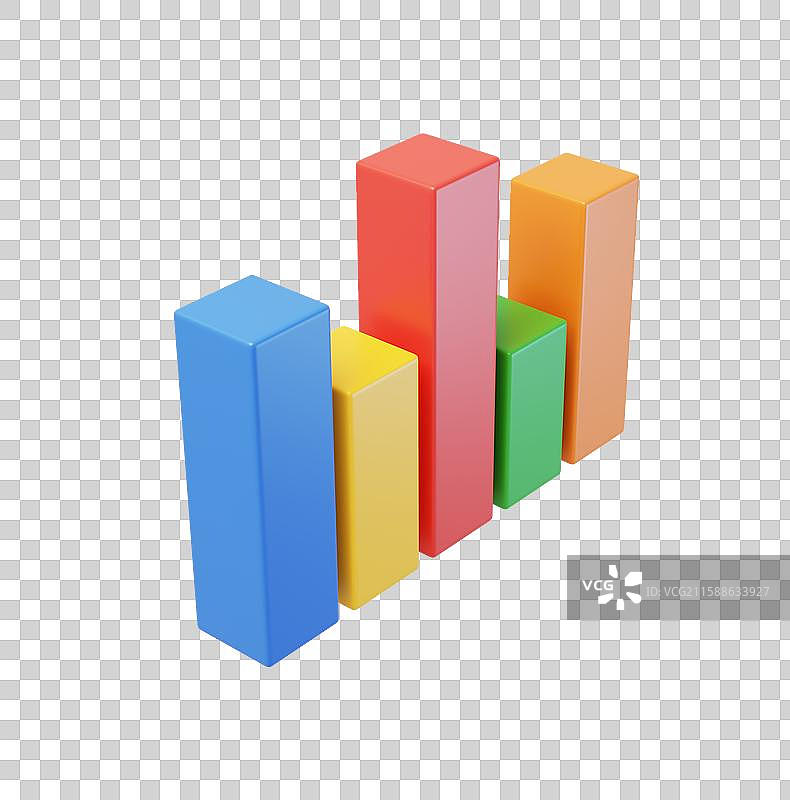 免抠柱状图业绩绩效成果成绩3D图片素材