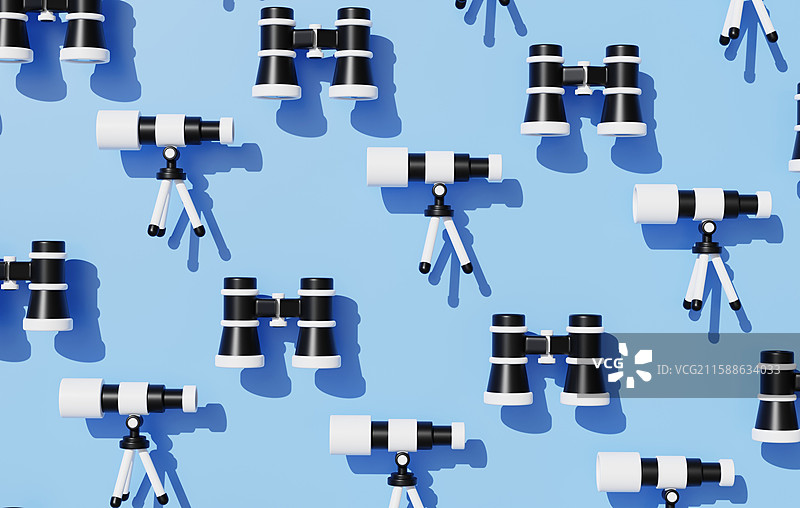 架子直立式单筒天文望远镜3D图片素材