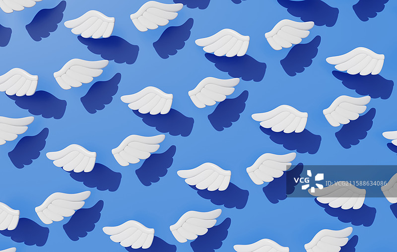 梦想天使翅膀飞翔天空敖翔3D图片素材