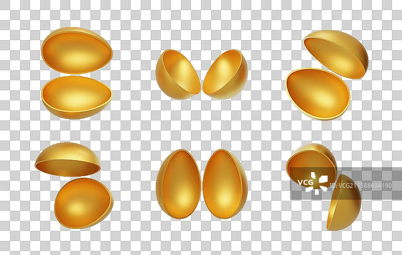 免抠游戏抽奖新人回馈福利砸金蛋3D图片素材