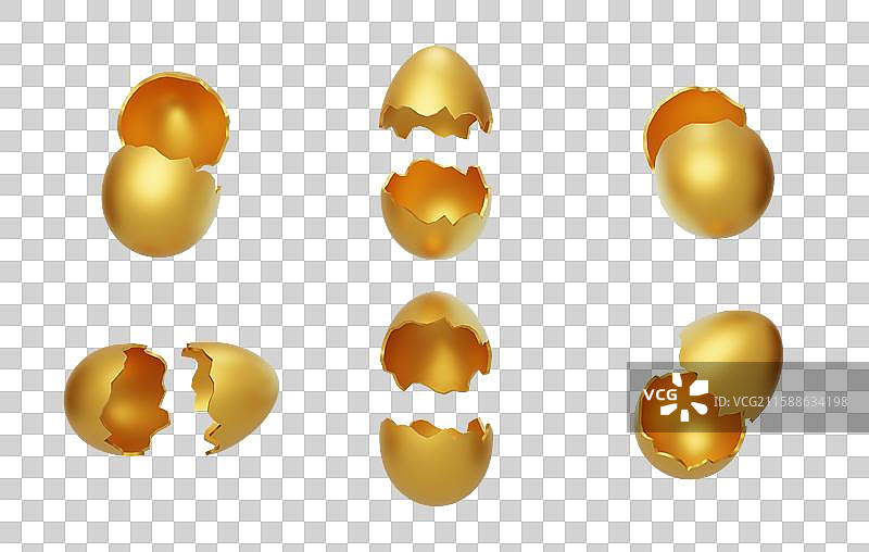 免抠游戏抽奖新人回馈福利砸金蛋3D图片素材