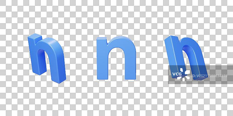 免抠英文字母n拼音拼写语言3D图片素材