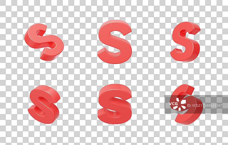 免抠英文字母s拼音拼写语言3D图片素材
