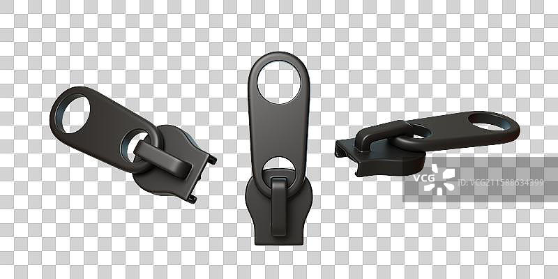 免抠衣服服饰箱包穿着拉链头3D图片素材