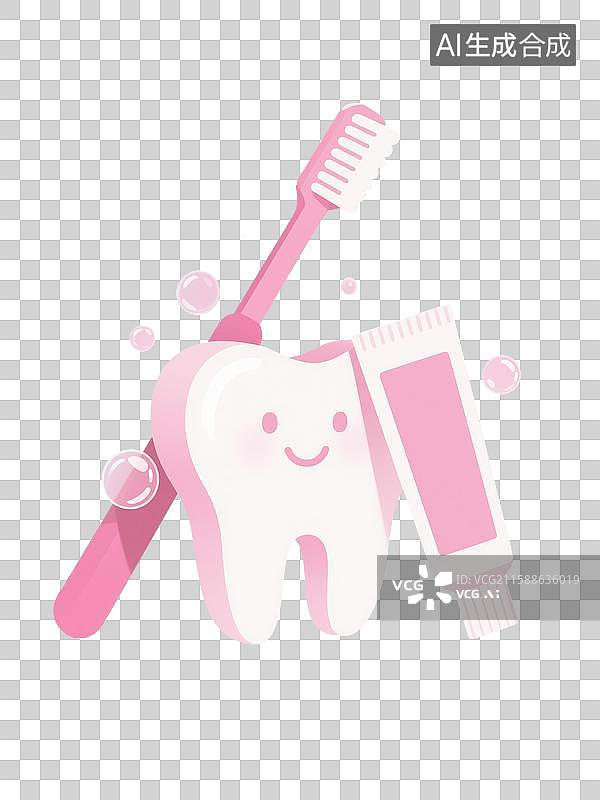 【AI数字艺术】牙齿 牙膏 牙刷 泡泡图片素材