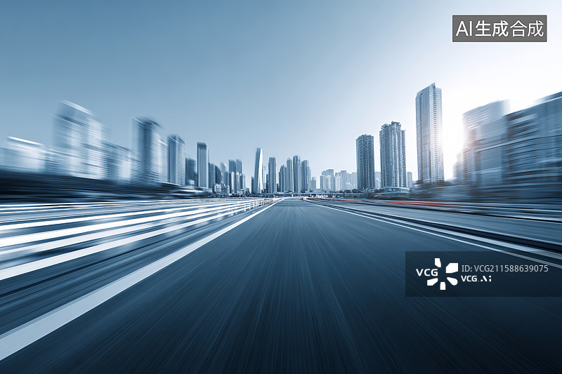 【AI数字艺术】城市道路图片素材