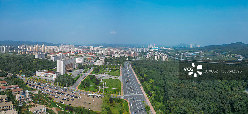 大连市 旅顺口区 新城大街 东鸡冠山 火石岭 航拍图片素材