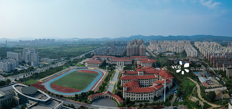 大连市 旅顺口区 新城大街 东鸡冠山 火石岭 航拍图片素材