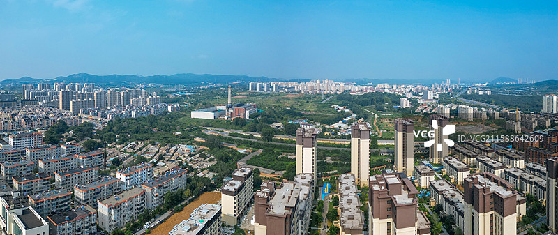 大连市 旅顺口区 新城大街 东鸡冠山 火石岭 航拍图片素材