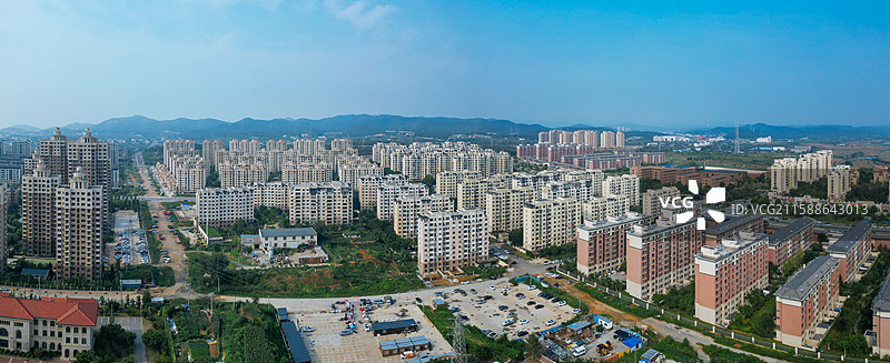 大连市 旅顺口区 新城大街 东鸡冠山 火石岭 航拍图片素材
