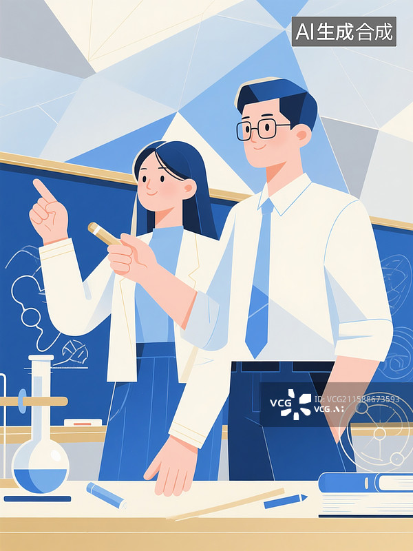 【AI数字艺术】教师节主题插画图片素材