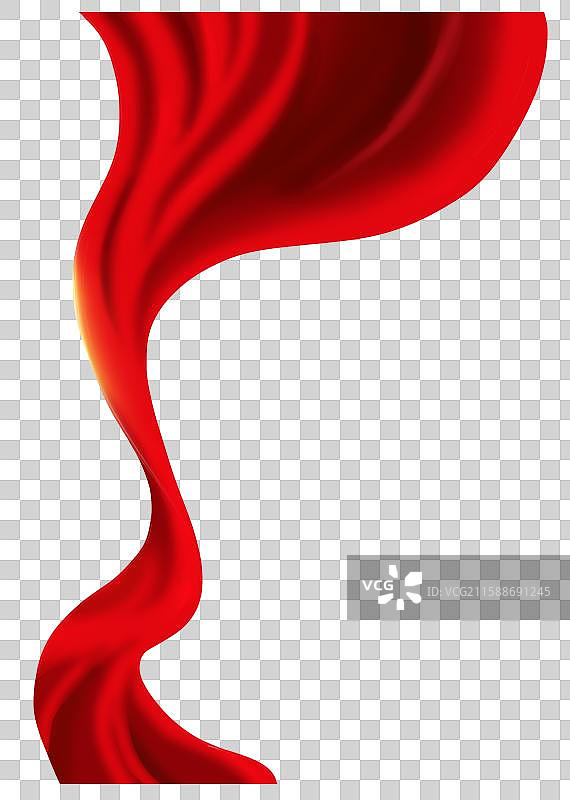 618狂欢大促电商促销标签元素 红色缎带元素图片素材