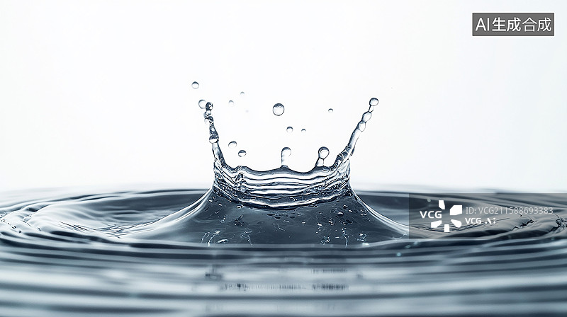 【AI数字艺术】水滴落下的瞬间图片素材