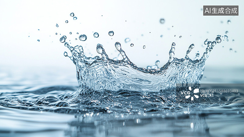【AI数字艺术】水滴落下的瞬间图片素材