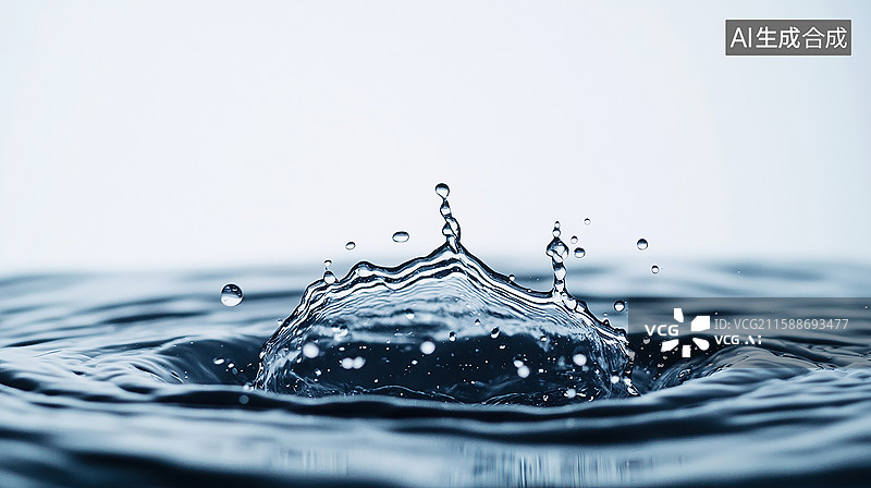 【AI数字艺术】水滴落下的瞬间图片素材