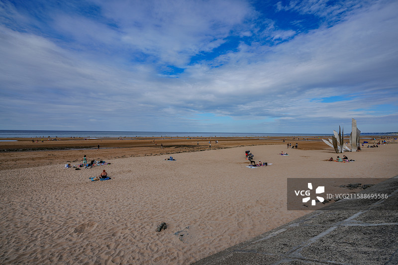 法国诺曼底奥马哈海滩图片素材