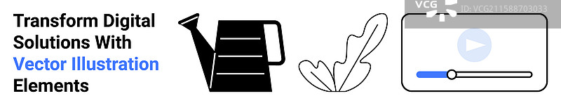 数字增长概念与浇水壶和叶子图片素材