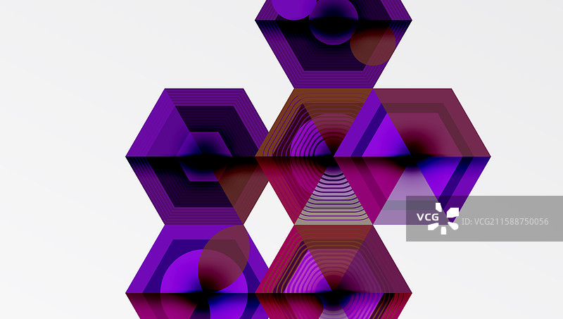 六边形设计几何抽象背景图片素材