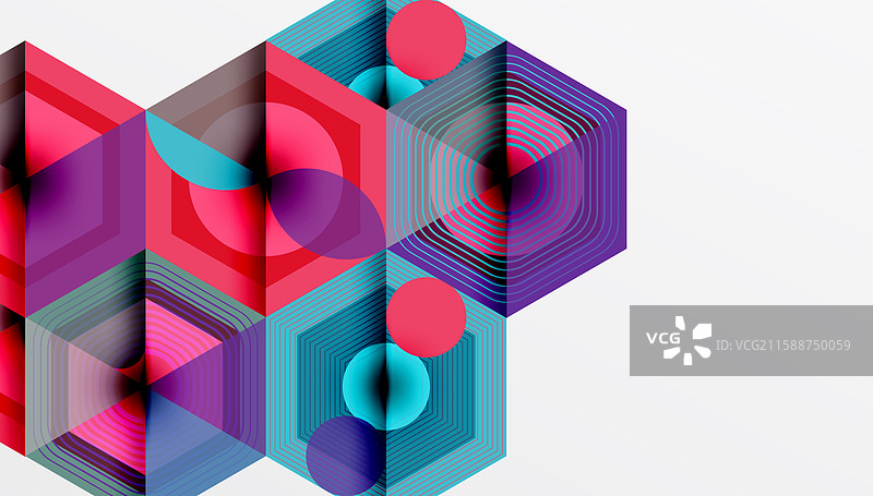创意六边形几何形状设计图片素材