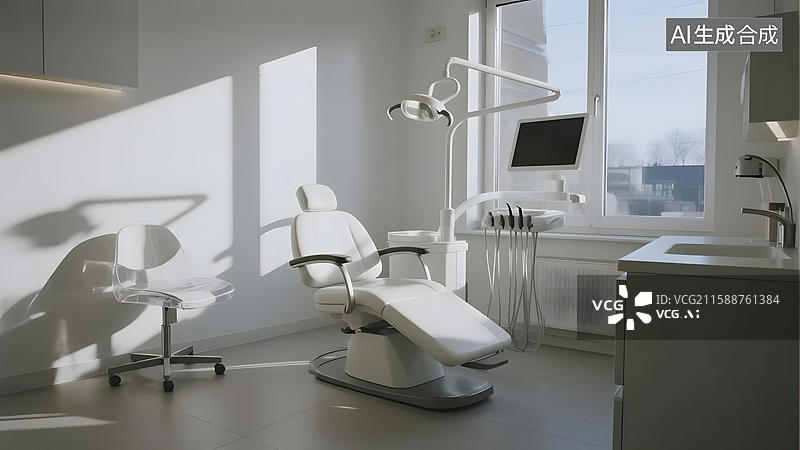 【AI数字艺术】现代牙科诊所内部环境图片素材