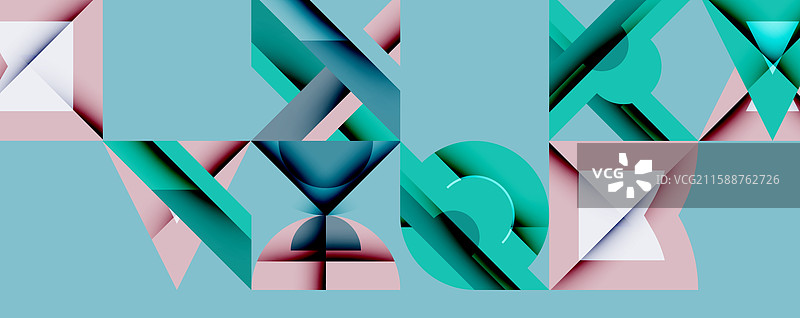 圆形、方形、线条的抽象背景图片素材