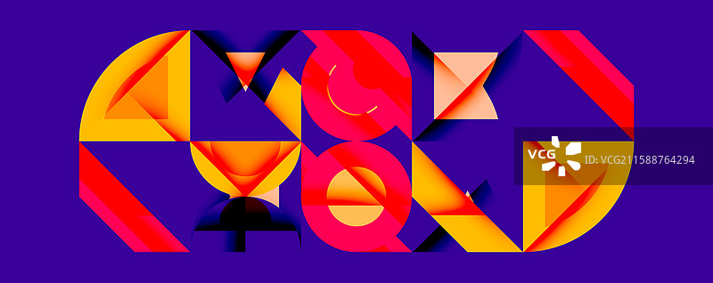 圆形、方形、线条的抽象背景图片素材