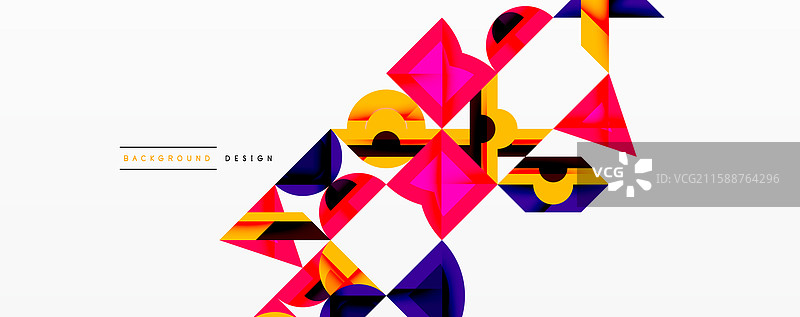 圆形、方形、线条的抽象背景图片素材