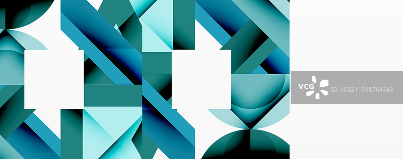 圆形、半圆形、正方形和圆形三角形图片素材