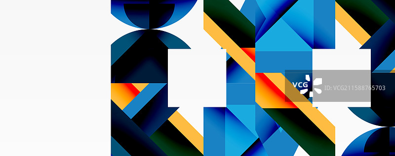 圆形、半圆形、正方形和圆形三角形图片素材