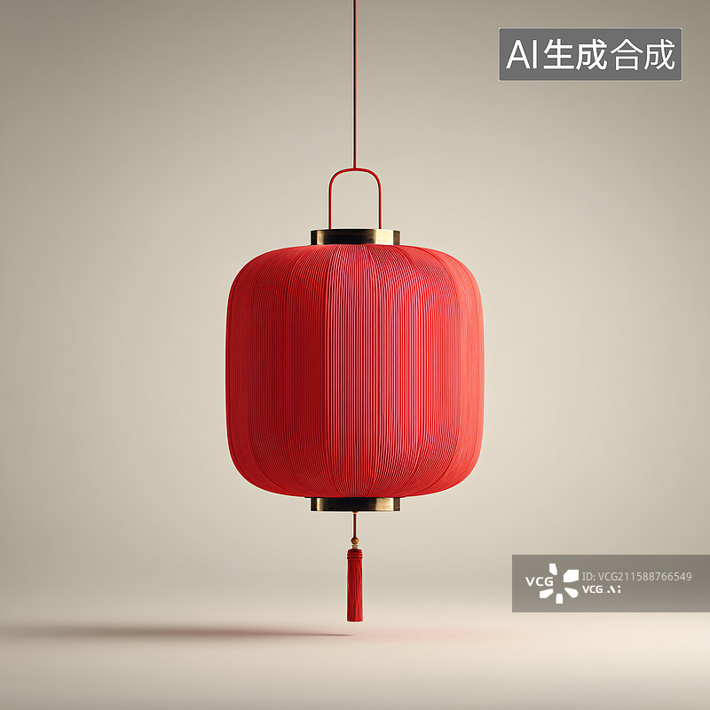 【AI数字艺术】红色传统灯笼展示图图片素材