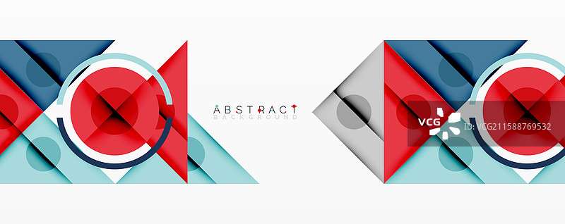 重叠的抽象几何构图图片素材