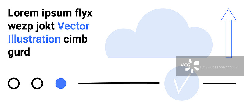 极简设计，包含云箭头和图片素材