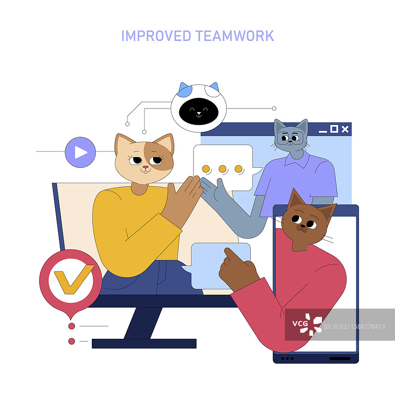 工作平面的人工智能助手图片素材