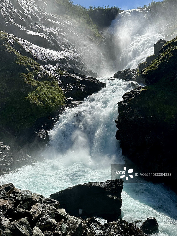 挪威肖斯瀑布图片素材