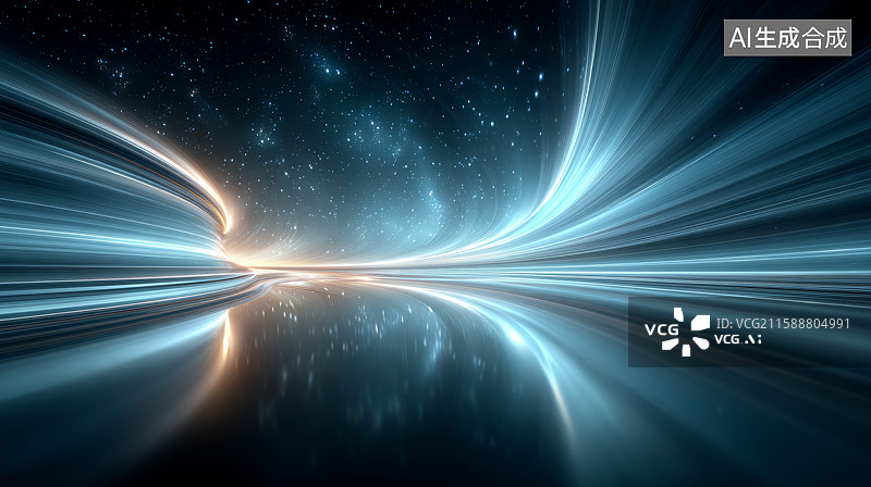 【AI数字艺术】绚丽抽象时空隧道景象图片素材