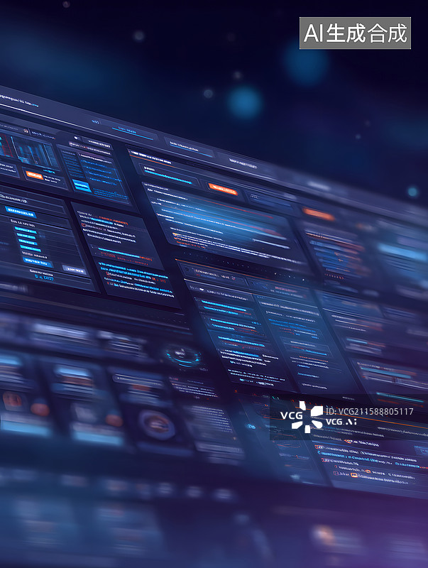 【AI数字艺术】网页界面设计，科技公司汇报，方案讨论，科技技术创新图片素材