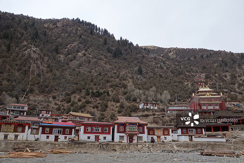 四川省阿坝州壤塘县青海省班玛县：西琼寺西穷寺图片素材