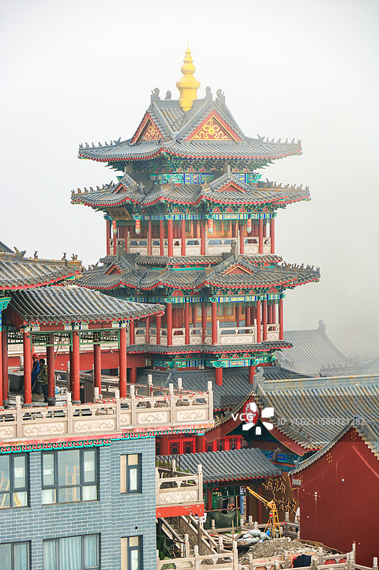 河南洛阳老君山景区建筑风光图片素材